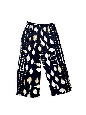 BANANA REPUBLIC ~ Black/Beige/Off-White Patterned Trousers w/Front/Back Pockets